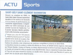 Tournoi TDA n°3 à st gely